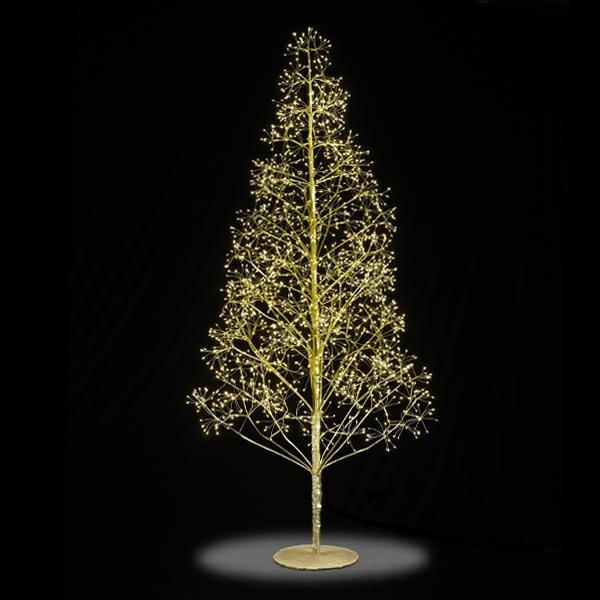 ALBERO DI NATALE GOLD FIOCCHI 3000 LED CM. H210