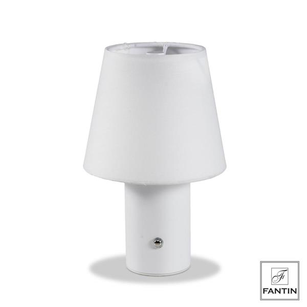 LAMPADA LED LUCE VARIABILE IN METALLO BIANCO RICARICA USB CM. Ø13H22