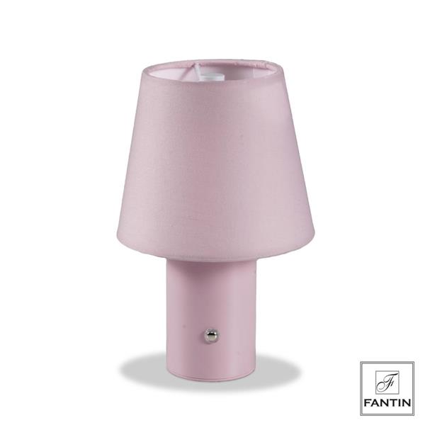 LAMPADA LED LUCE VARIABILE IN METALLO ROSA RICARICA USB CM. Ø13 H22