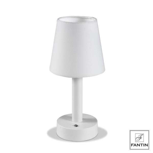 LAMPADA LED LUCE VARIABILE IN METALLO BIANCO RICARICA USB CM.Ø13H28