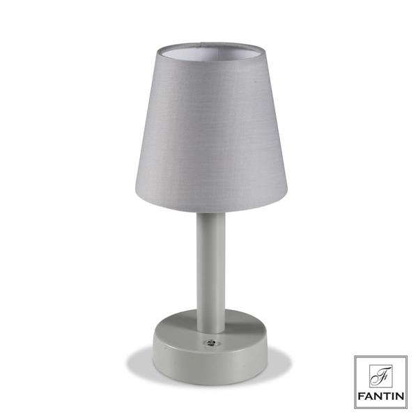 LAMPADA LED LUCE VARIABILE IN METALLO GRIGIO RICARICA USB CM.Ø13H28