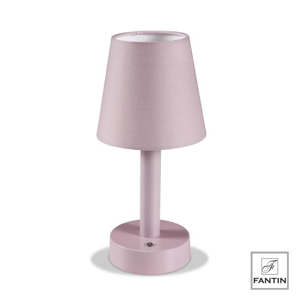 LAMPADA LED LUCE VARIABILE IN METALLO ROSA RICARICA USB CM. Ø13  H28