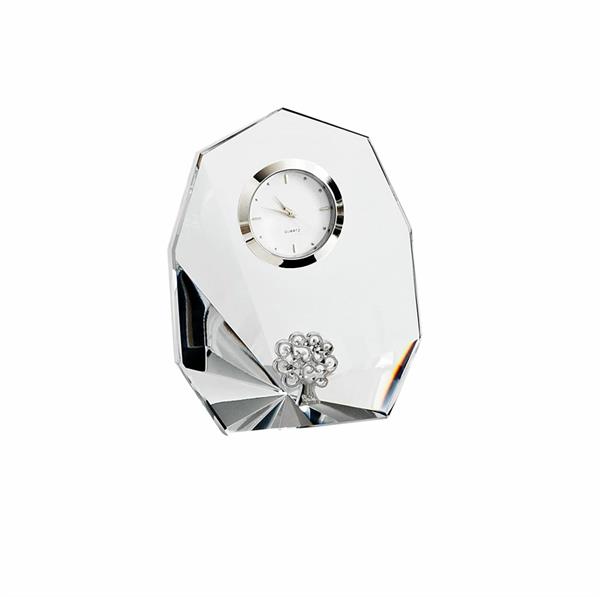 OROLOGIO CRISTALLO DIAMANTE C/ALBERO CM.11X8,5