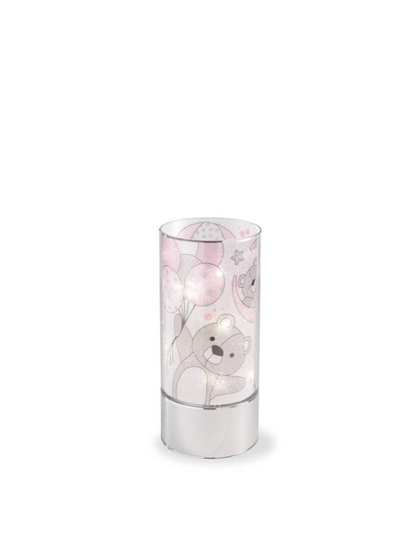 LAMPADA A LED ORSETTI ROSA CM. Ø9 H20