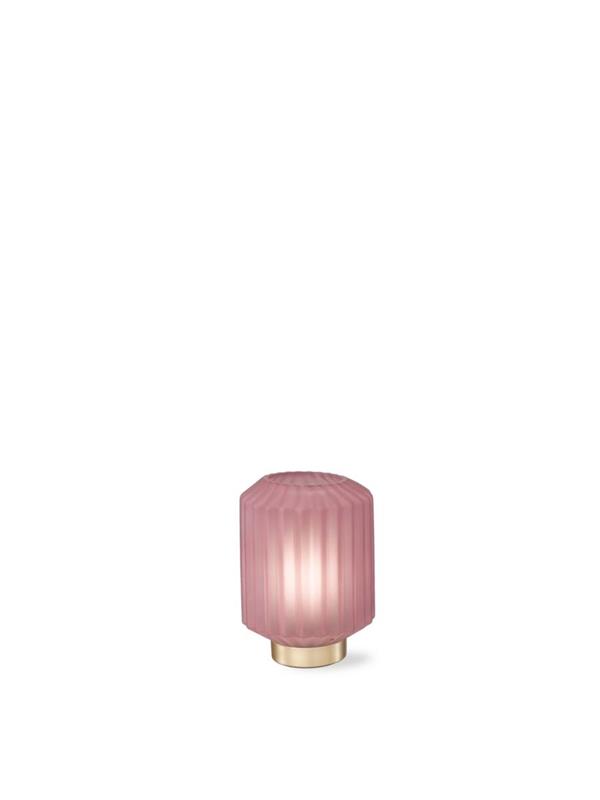 LAMPADA VETRO ROSA OPACO CM.Ø12 H17